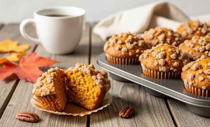 Sweet Potato Muffins with Cinnamon Pecan Streusel: A Fall-Favorite Recipe