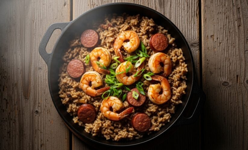 Shrimp & Sausage Dirty Rice Fusion – A Flavorful One-Pot Wonder